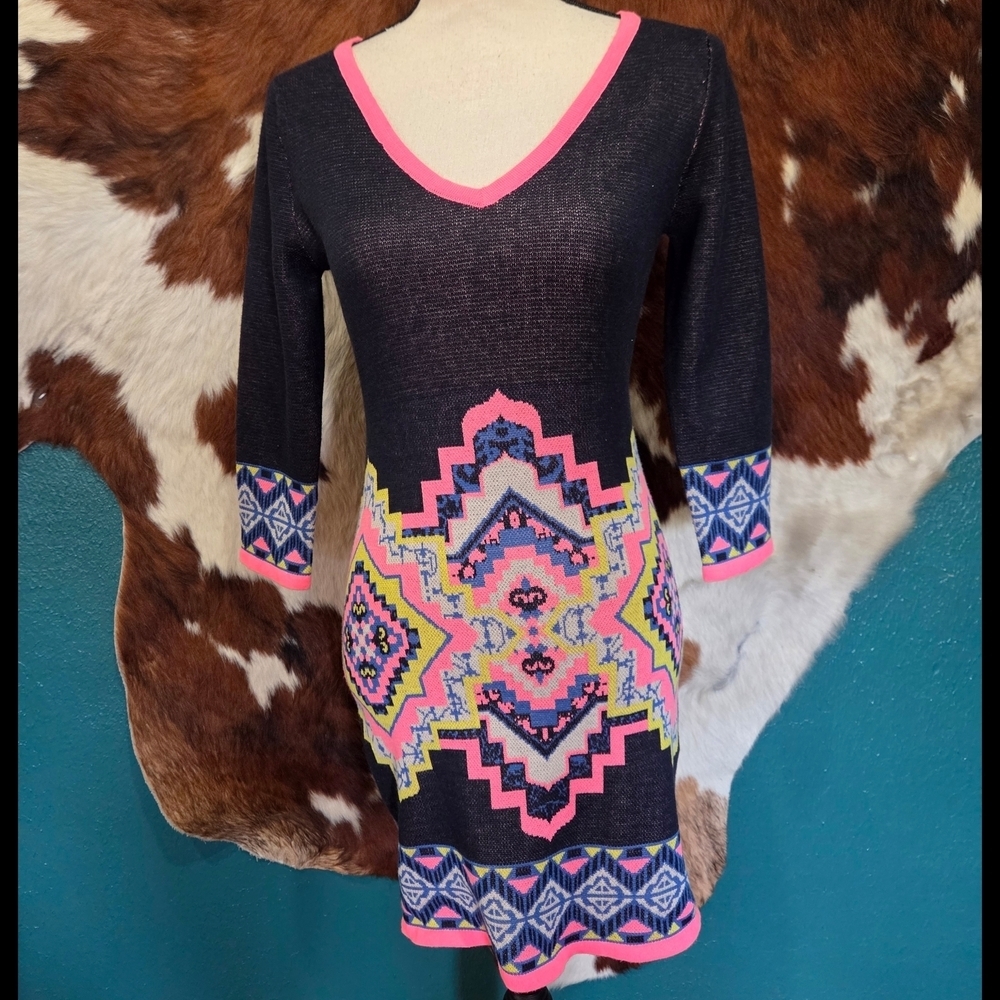 Flying Tomato Pink and Brown Knit Top